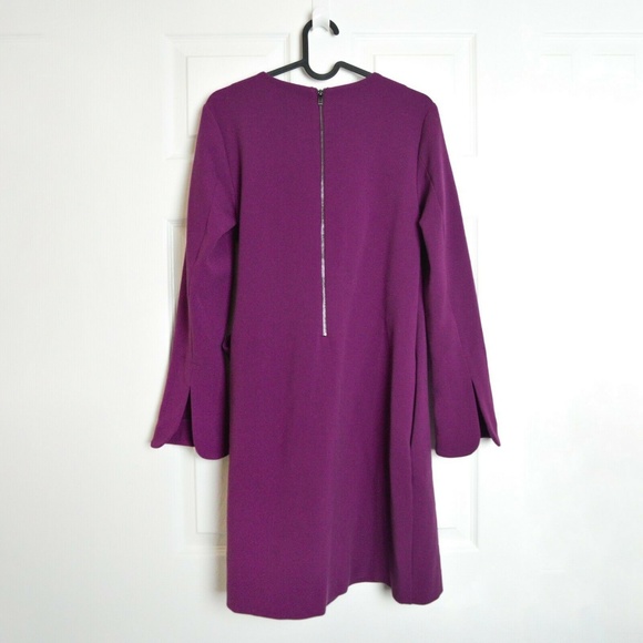 Rachel Roy Purple Long Sleeve Side Tie Dress Sz 2 - Picture 3 of 6